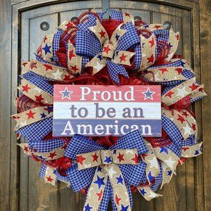 Patriotic Wreath, Tan Patriotic Wreath